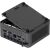Az ASUS NUC 15 Pro mini PC ferde nézete részben nyitott alsó panellel, amely felfedi a belső alkatrészeket és a hátsó portokat