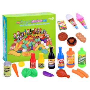 Setul Meu Bumper Playfood: Asortiment de alimente de jucărie din 120 de piese pentru copii - Joacă alimente