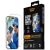 PanzerGlass Ultra-Wide Fit átlátszó képernyővédő iPhone 18 Pro és 17 Pro telefonokhoz a FASTFIT IN-A-BOX csomagolás mellett, egy iPhone-t tartó személlyel.