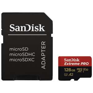Pamäťová karta SanDisk Extreme Pro microSDXC 128GB s adaptérom, UHS-I, U3, A2, V30 - SanDisk