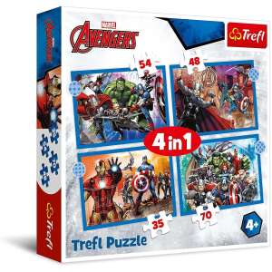 Trefl Trefl Puzzle Bosszúállók 4 az 1-ben 46063293 Puzzle - Avengers - Bosszúállók