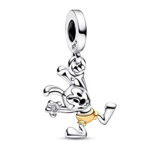 Ezüstözött Mickey egér Pandora kompatibilis charm