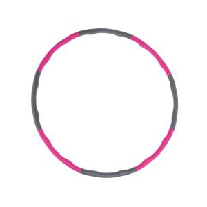 Pink and grey weighted hula hoop with massage balls, 85cm, DeeO Fitness - Body shaping