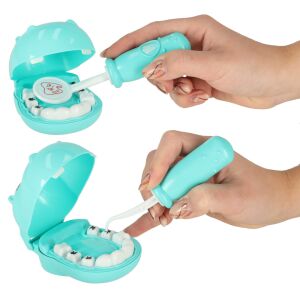 Hippo Dentist Playset in use, demonstrating dental care on toy teeth - Doctor Playset