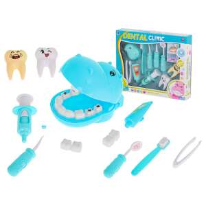 Dental Clinic fogorvos játék vizilóval, 36 x 28 cm x 6 cm, Kék 46069542 Orvosos játékok