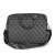 Back view of Guess 4G Uptown 15 inch laptop bag in grey with black logo pattern