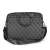 Back view of Guess 4G Uptown 15 inch laptop bag in grey with black logo pattern