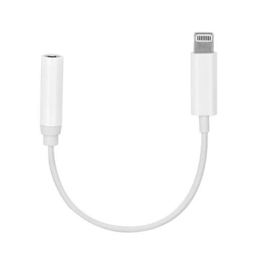 Fehér Lightning 3,5 mm-es Jack adapter iPhone 7 és 7 Plus készülékekhez - USB átalakító