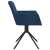 vidaXL kék bársony forgó étkezőszék oldalnézet