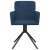 vidaXL kék bársony forgó étkezőszék elölnézet