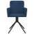 vidaXL kék bársony forgó étkezőszék elölnézet