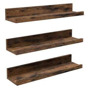 Sada nástenných plávajúcich políc 3 ks, rustikálne hnedé 98038671 - Police