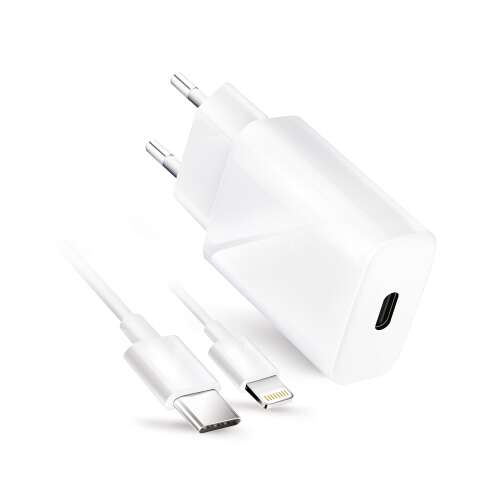 Töltő Forcell USB aljzat C Lightning kábel - 3A 20W PD és QC 4.0 funkció 93772337