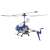 RC vrtuľník Syma S107G, modrý, kovový rám, gyroskopický systém, bočný pohľad