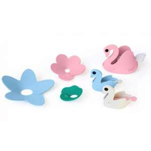Quut Hattyúk tava fürdőjáték - 9 darabos 3D készlet, hattyúkkal, virágokkal és tavirózsákkal - Quut