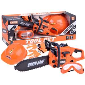 Hračkárska súprava reťazovej píly s ochrannými prostriedkami