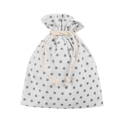 PACK-A-BAG zsák fehér/szürke csillagos 14x18cm 46105058 - Művészet és hobbi