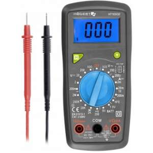 Miernik cyfrowy Högert HT1E602 z przewodami pomiarowymi - Multimetr
