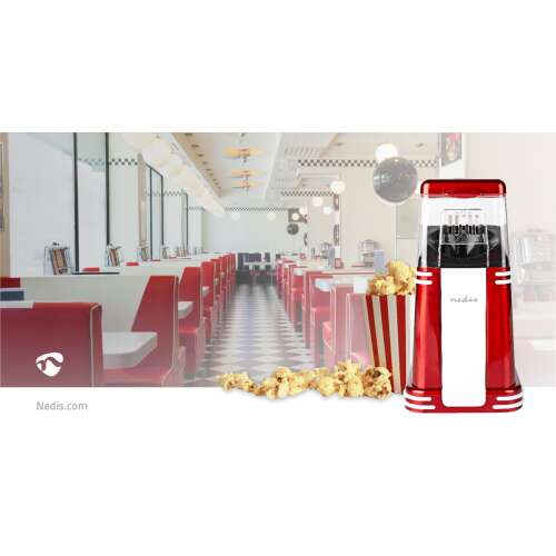 Popcornmaschine | 1200 W | 2 - 4 min | Weiß / Rot