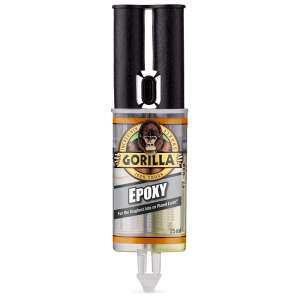 Gorilla Epoxy 25ml two-part adhesive, strong, waterproof, chemical resistant, for metal, wood, glass, ceramic, and more - Adhesive