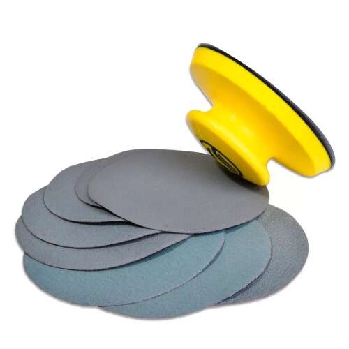 Blue Dolphin Ergonomikus kézi csiszoló szett, 10 csiszolókoronggal