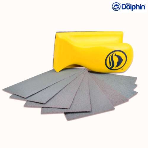 Blue Dolphin Kézi Csiszolóblokk - 10 db Csiszolólappal - 70x125 mm
