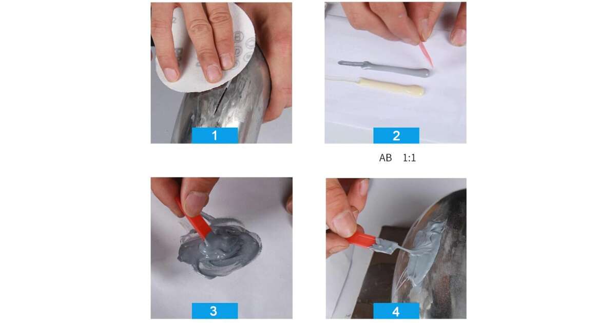 KAFUTER® Metal Repair Epoxy Putty K9119 Kétkomponensű Acéltöltésű Epoxy