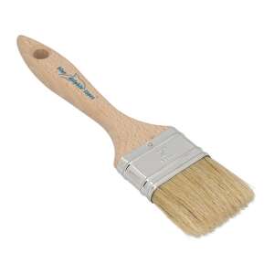 Blue Dolphin Hobby 50mm festőecset, természetes sörték, bükkfa nyél, ferde nézet - Festőecset