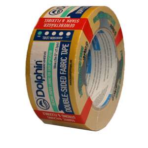 Blue Dolphin Doppelseitiges Gewebtes Klebeband, 50mm x 25m, Stark & Flexibel, für Einfache Anwendung - Bürobedarf