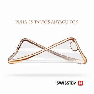 Etui Swissten Electro Jelly do Huawei Y5 II / Y6 II Compact, przezroczyste z złotą ramką - Kontakty telefoniczne