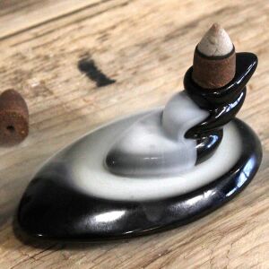 Szantálfa Folyékony Füst Füstölő Kúp Égő Tartón - Füstölő