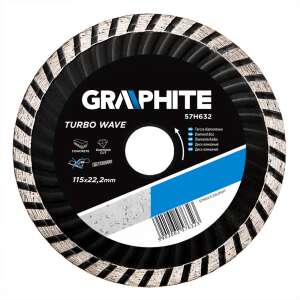 Diamantový rezný kotúč Graphite 115mm Turbo Wave na betón, kameň a murivo - Nástroj