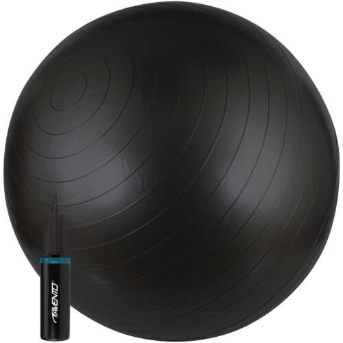 Minge de gimnastică Avento ABS Fitball Black cu pompă, 65 cm, negru 46140924