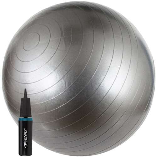 Gymnastická lopta Avento ABS Fitball Silver s pumpou, 65 cm, strieborná 46140930
