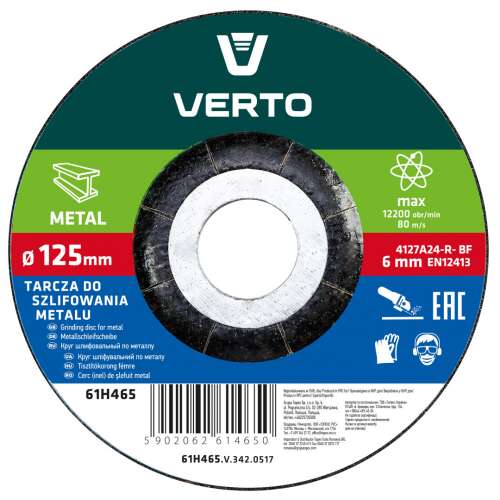 Disc de curățare Verto metal 125x5 46145162