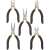 Topex precision pliers set, 5 pieces, includes needle nose pliers, side cutters, end cutters, long straight pliers, long bent pliers