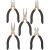 Topex precision pliers set, close-up view of 5 pliers