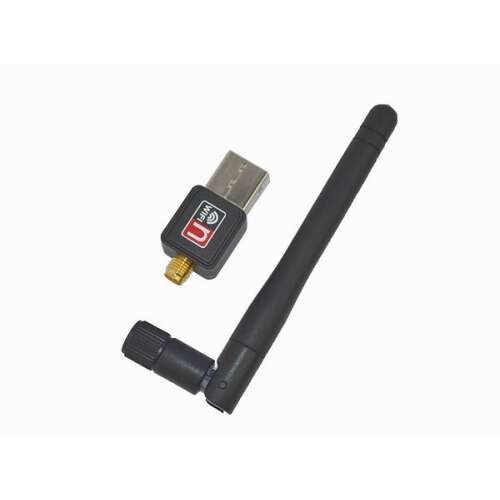 Mini USB WiFi adapter antennával, 300 Mbps, laptopokhoz és asztali számítógépekhez
