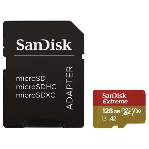 Karta SanDisk Extreme microSD 128GB z adapterem do telefonów i kamer