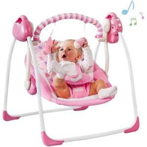 Hordozható baba hinta és pihenőszék önműködő ringató funkcióval – rózsaszín (BBJ) 46155390 Baba pihenőszékek, Elektromos babahinták - Rózsaszín