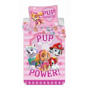 Paw Patrol Skye, Everest and Marshall bedding set for kids, pink, 140x200cm duvet cover and 70x90cm pillowcase - Mancs Őrjárat
