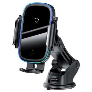 Baseus Light Electric Car Phone Holder with Wireless Charging, Suction Cup Mount - Baseus