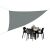 Studio shot of Gray Triangle Shade Sail with outdoor dining set