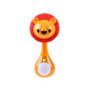 Interactive lion rattle toy for babies, with lights and sounds - Rattle