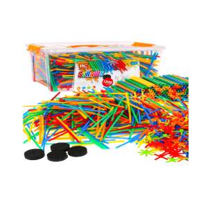 Összeépíthető szívószálak 1200 ks stavebnica, farebné slamky a konektory - Ramiz