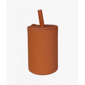 Tryco Szilikon pohár szívószállal - Narancssárga