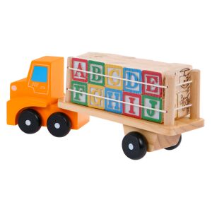 Wooden toy truck with alphabet blocks - Creative & Building Toy