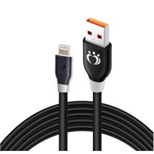 Olesit 150 cm-es Lightning-USB töltőkábel, fekete, gyors töltés - Kábel