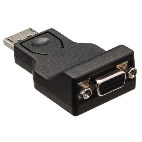 DisplayPort -> VGA átalakító adapter, fekete