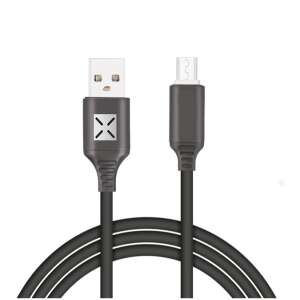 Fekete mikro USB töltőkábel USB-A csatlakozóval, 1 méter hosszú - Töltő, töltőkábel és egyéb kábel